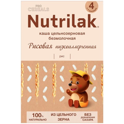 Каша Procereals Рисовая Цельнозерновая без молока 200 г  Nutrilak 1